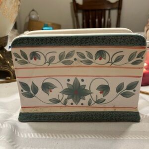 Floral Ceramic Napkin Holder